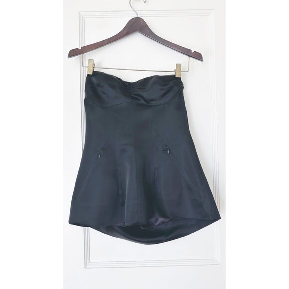 Helmut Lang Black Satin Top Bustier 1995 Vintage Archive 90s Made In Italy - Picture 7 of 16